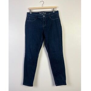 White House Black Market Dark Wash Denim Jeans Comfort Stretch‎ Size M